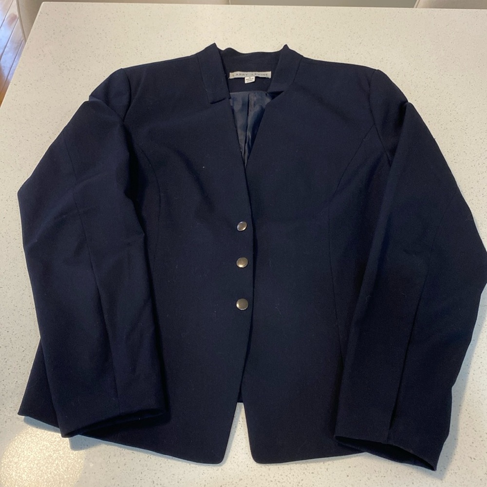 Larry Levine navy blazer sz 10